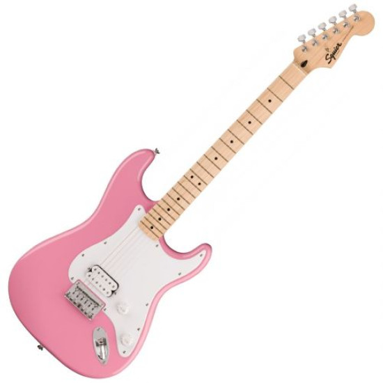 Squier By Fender Sonic Stratocaster HT MAPLE Flash Pink