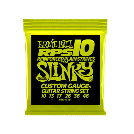 ERNIE BALL 2240 RPS Regular Slinky Reinforced Plain Strings Set 10-46