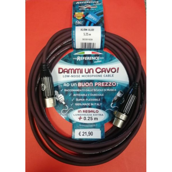 Reference DAMMI UN CAVO! -BK-XLRM/XLRF - 5,25 m