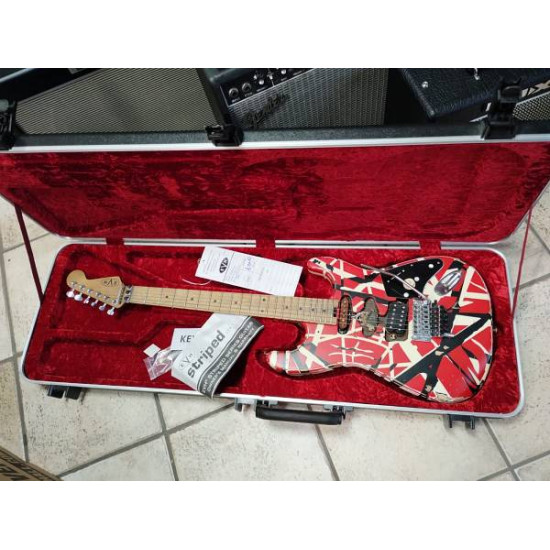 EVH FRANKIE RED / WHITE / BLACK Stripes Relic w/CASE 2nd - SOLD!