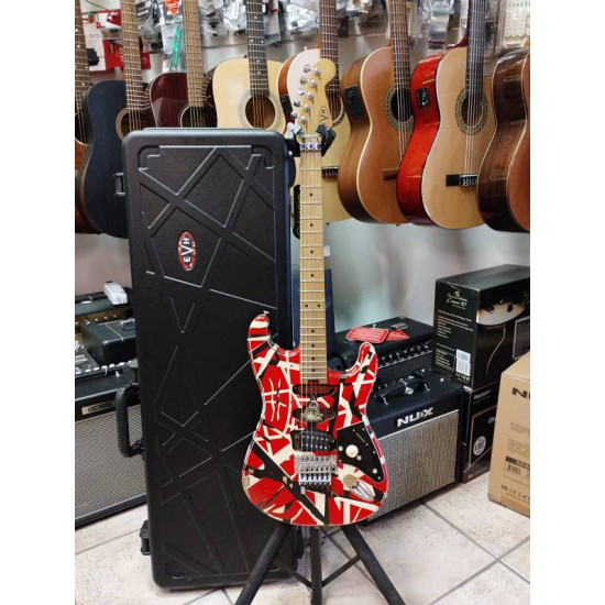 EVH FRANKIE RED / WHITE / BLACK Stripes Relic w/CASE 2nd - SOLD!